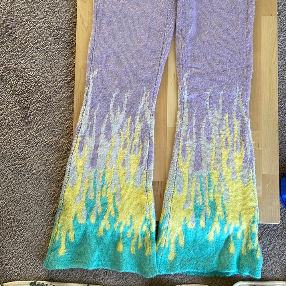 Free People/Ragged Priest knit flare pants